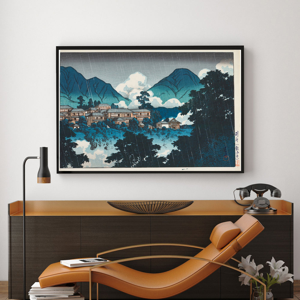 Kankai-ji Temple in Beppu by Kawase Hasui