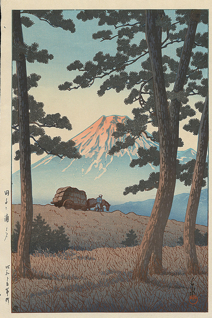 Selection_of_Views_of_the_Tokaido-Dusk_At_Taganoura_Beach by Kawase Hasui