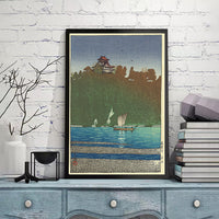 Japan-Kiso_River-at_Inuyama by Kawase Hasui