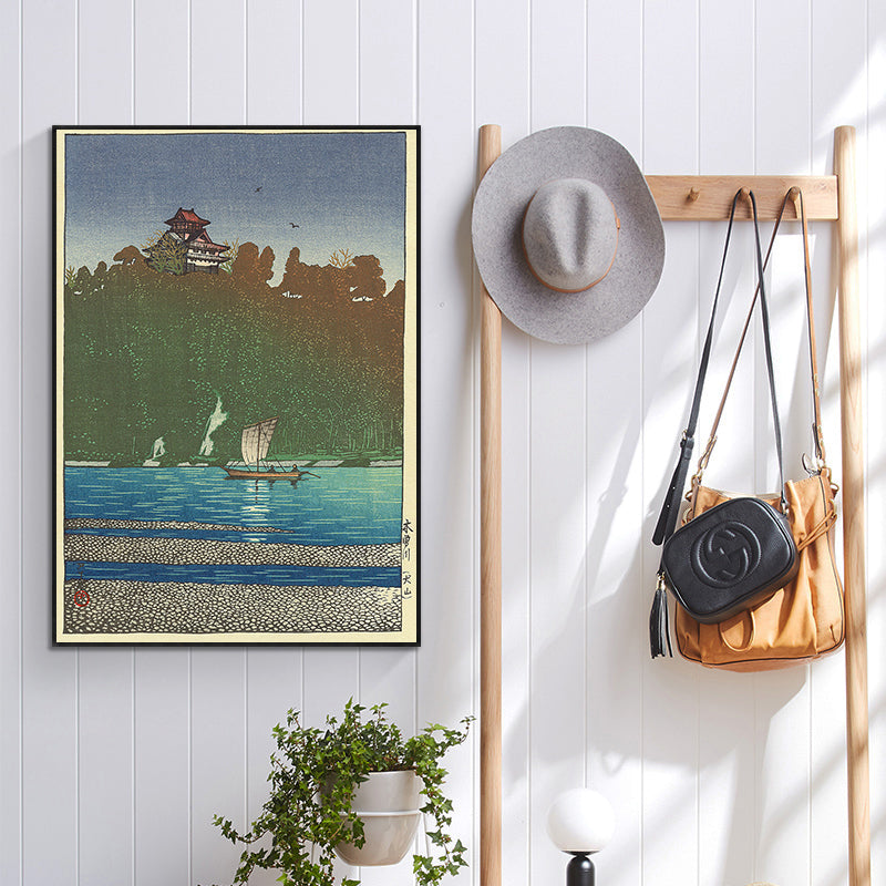 Japan-Kiso_River-at_Inuyama by Kawase Hasui