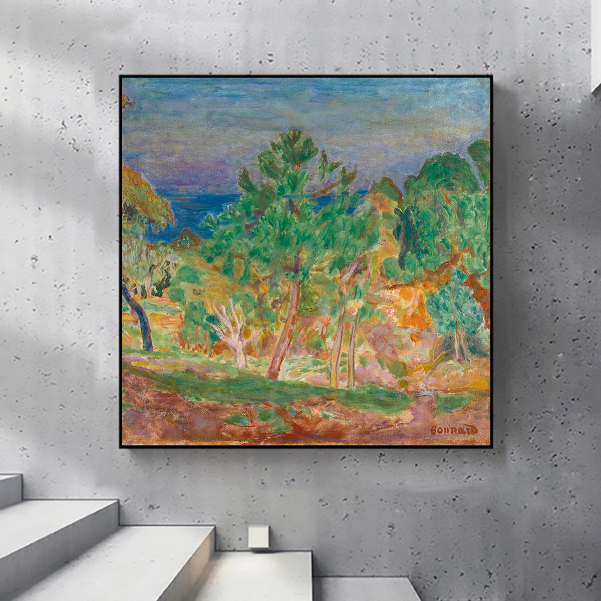 BORDS DE SEINE OR PAYSAGE ENSOLEILLé by Pierre Bonnard