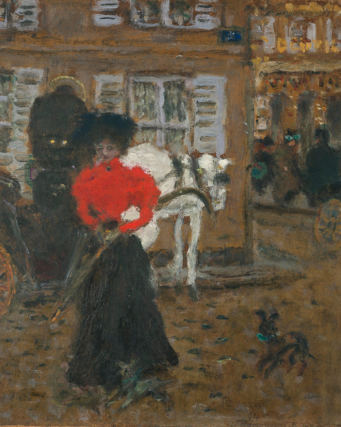 DANS LA RUE, LA FEMME à L'OMBRELLE by Pierre Bonnard