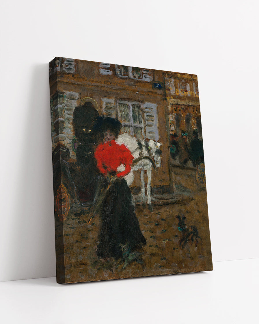 DANS LA RUE, LA FEMME à L'OMBRELLE by Pierre Bonnard