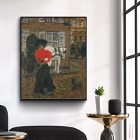DANS LA RUE, LA FEMME à L'OMBRELLE by Pierre Bonnard