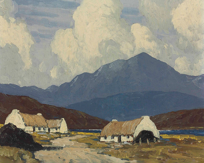 Roadside Cottages, below Mweelrea Mountain by Paul Henry