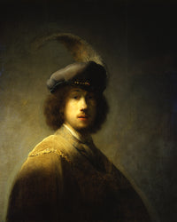 Self-Portrait With Plumed Beret by Rembrandt Harmenszoon van Rijn