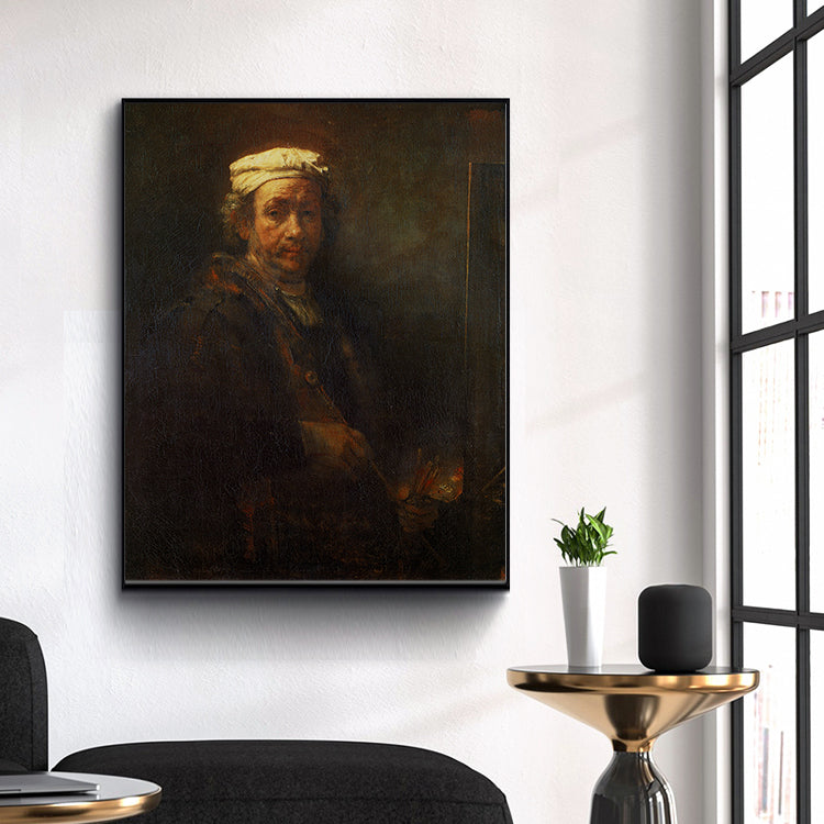 Self-Portrait at the Easel by Rembrandt Harmenszoon van Rijn