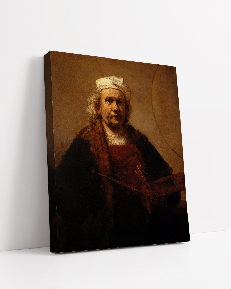 Self Portrait with Two Circles by Rembrandt Harmenszoon van Rijn