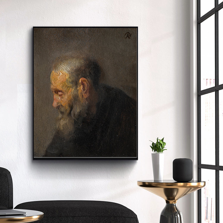 Study Of An Old Man In Profile by Rembrandt Harmenszoon van Rijn