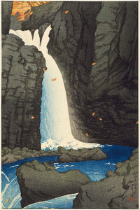 Tabi_miyage_dai_isshū,_Shiobara_Yūhi_no_taki by Kawase Hasui