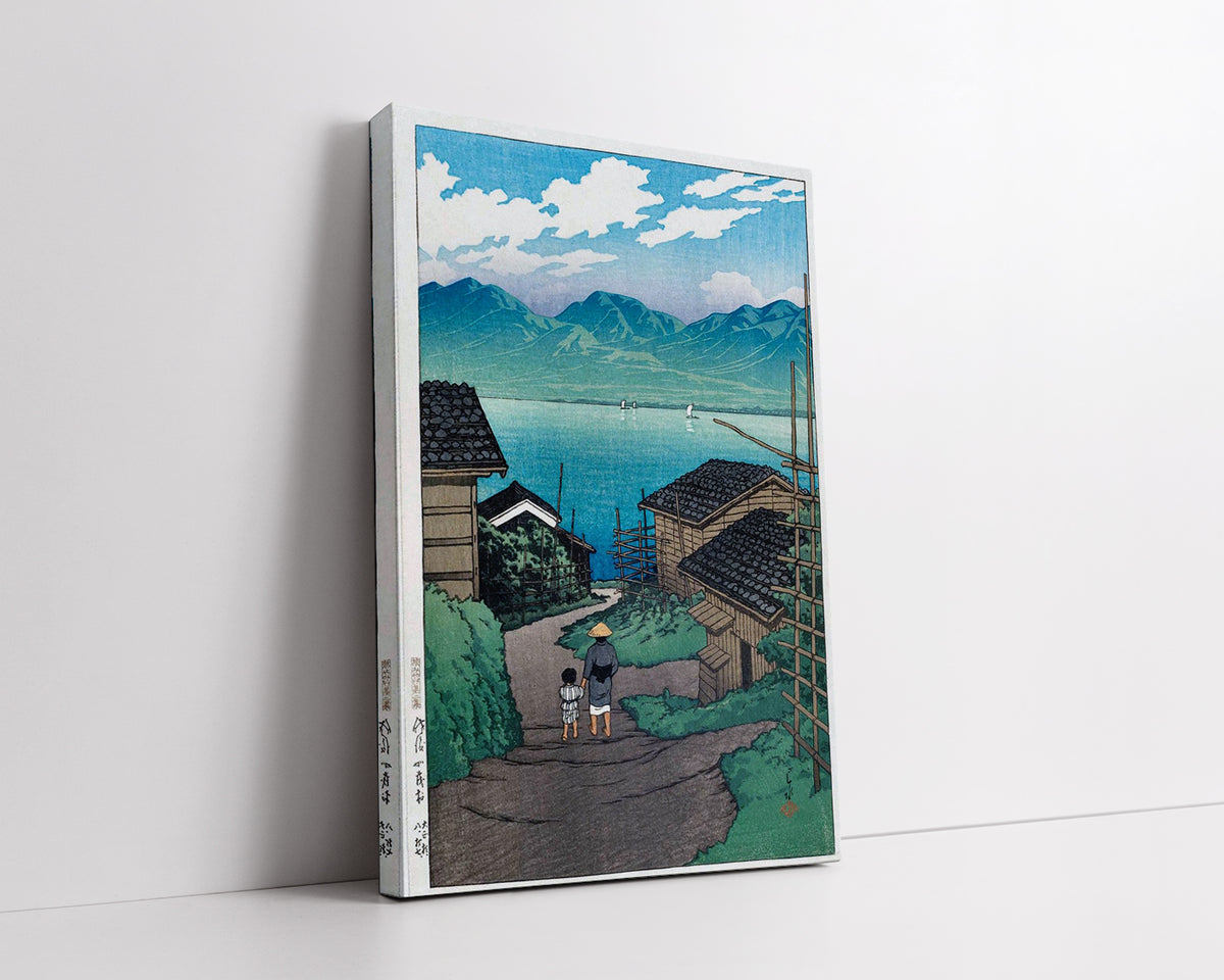 Tabi_miyage_dai_nishū,_Sado_Kamo-mura by Kawase Hasui