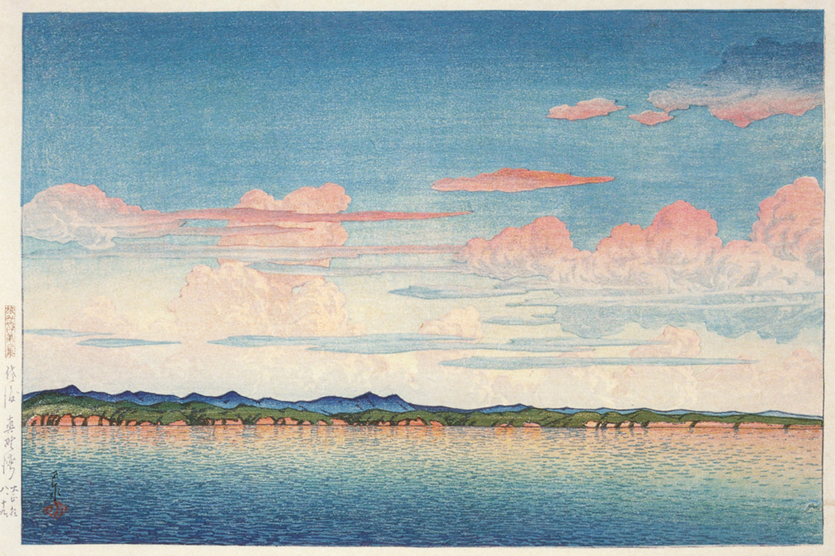 Tabi_miyage_dai_nishū,_Sado_Mano_wan by Kawase Hasui