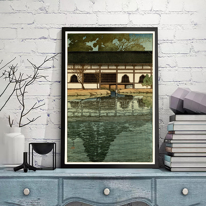 Tabi_miyage_dai_nishū,_Uji_Byōdō-in_no_ichibu by Kawase Hasui