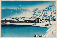 Tabi_miyage_dai_nishū,_Yuki_no_akebono by Kawase Hasui