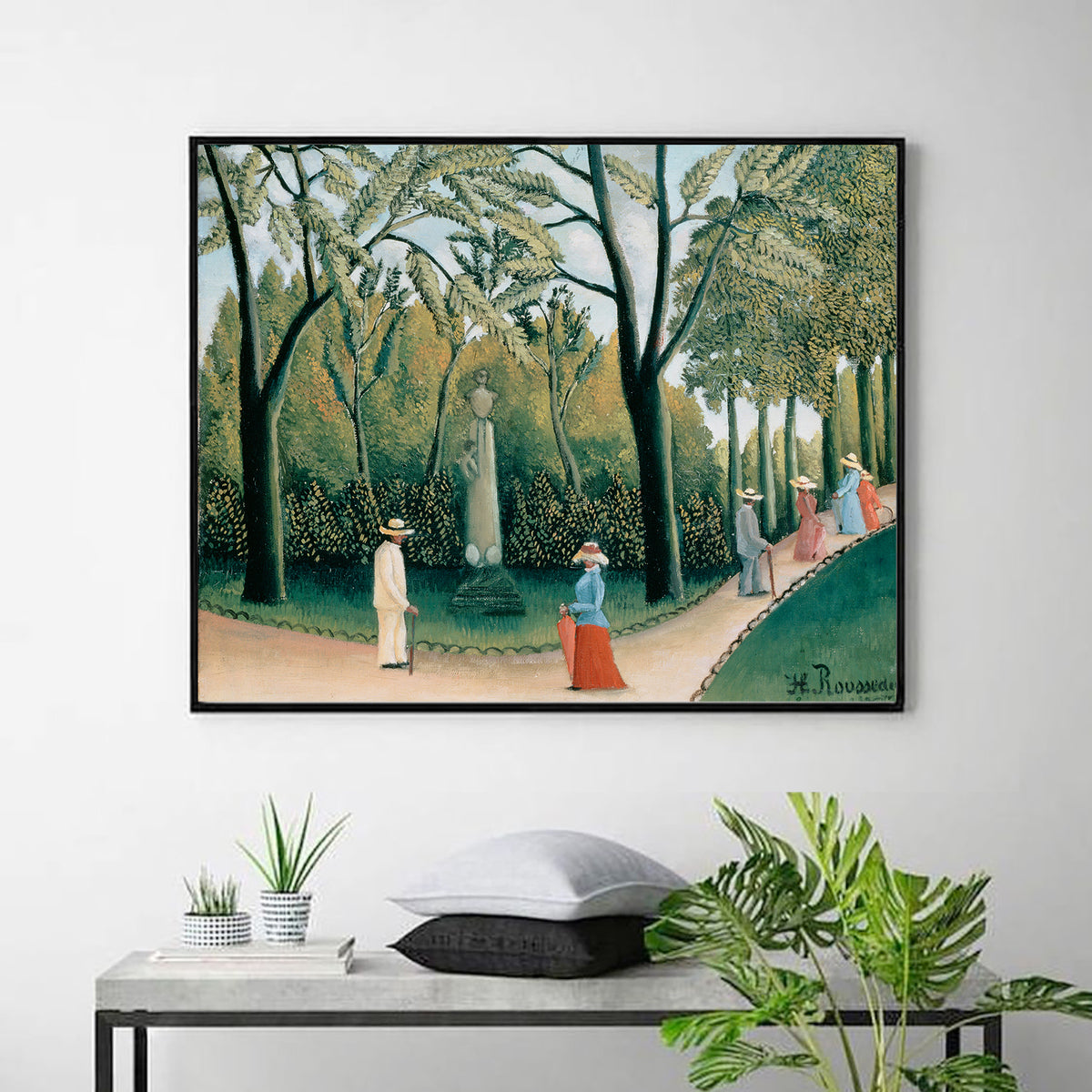 The Monument to Chopin in the Luxembourg Gardens by Henri Rousseau