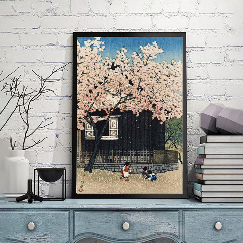Tokyo_junidai,_haru_no_atagoyama by Kawase Hasui