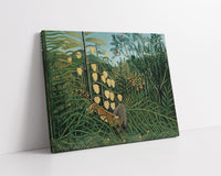 Tropical Forest-Battling Tiger and Buffalo by Henri Rousseau