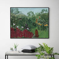 Tropical Forest with Apes and Snake by Henri Rousseau