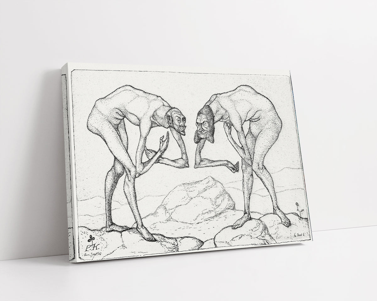 Two Men Meet, Each Believing the Other to Be of Higher Rank  by Paul Klee