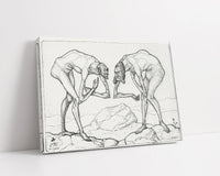 Two Men Meet, Each Believing the Other to Be of Higher Rank  by Paul Klee