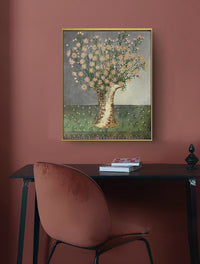 Vase of Flowers on a Fringed Carpet by Henri Rousseau