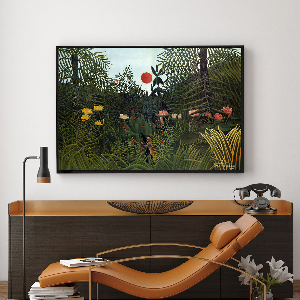 Virgin Forest in the Sun  by Henri Rousseau