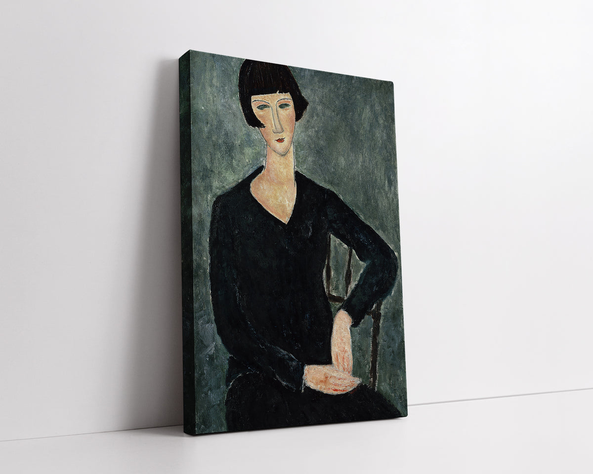 Woman in a Blue Dress Seated by Amedeo Modigliani