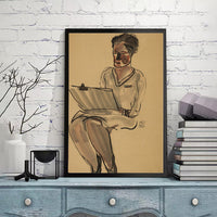 Woman with Clipboard by San Yu