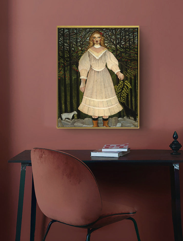 Young Girl in Pink by Henri Rousseau