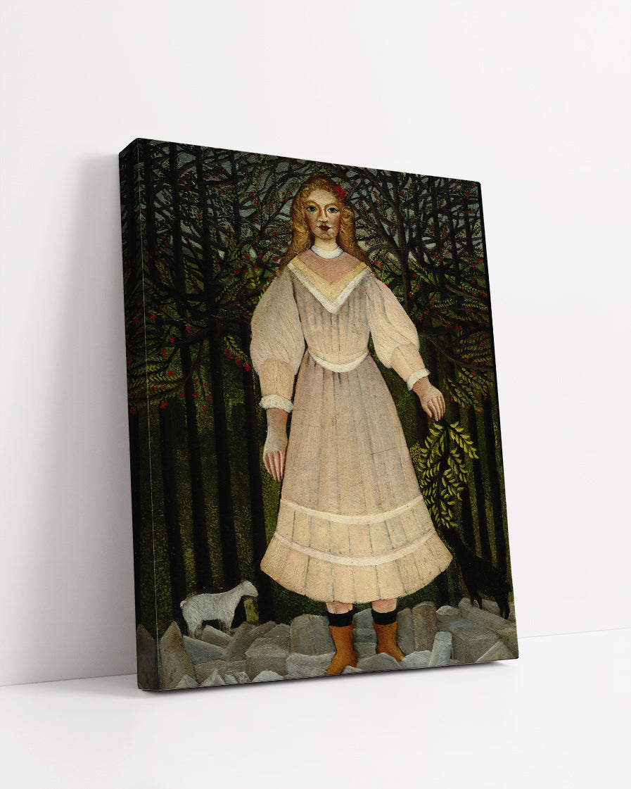 Young Girl in Pink by Henri Rousseau