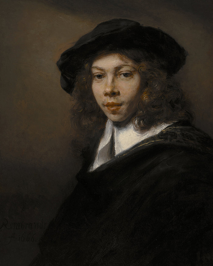 Young Man in a Black Beret by Rembrandt Harmenszoon van Rijn