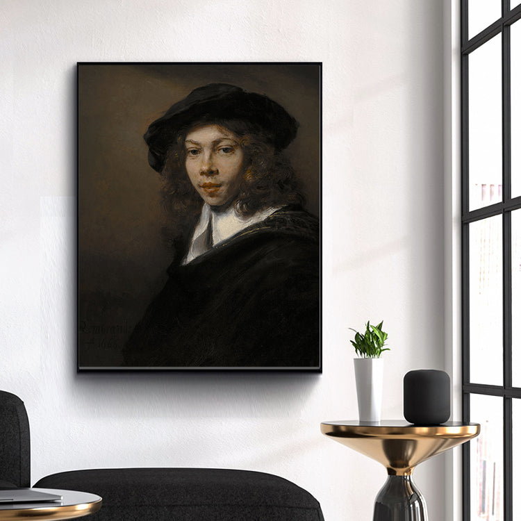 Young Man in a Black Beret by Rembrandt Harmenszoon van Rijn