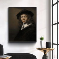 Young Man in a Black Beret by Rembrandt Harmenszoon van Rijn