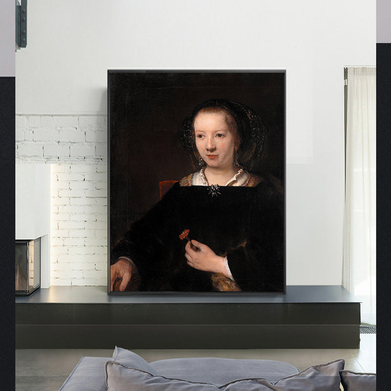 Young Woman With A Carnation by Rembrandt Harmenszoon van Rijn