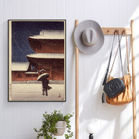 Yuki_no_Zōjō-ji by Kawase Hasui