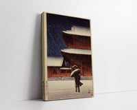Yuki_no_Zōjō-ji by Kawase Hasui
