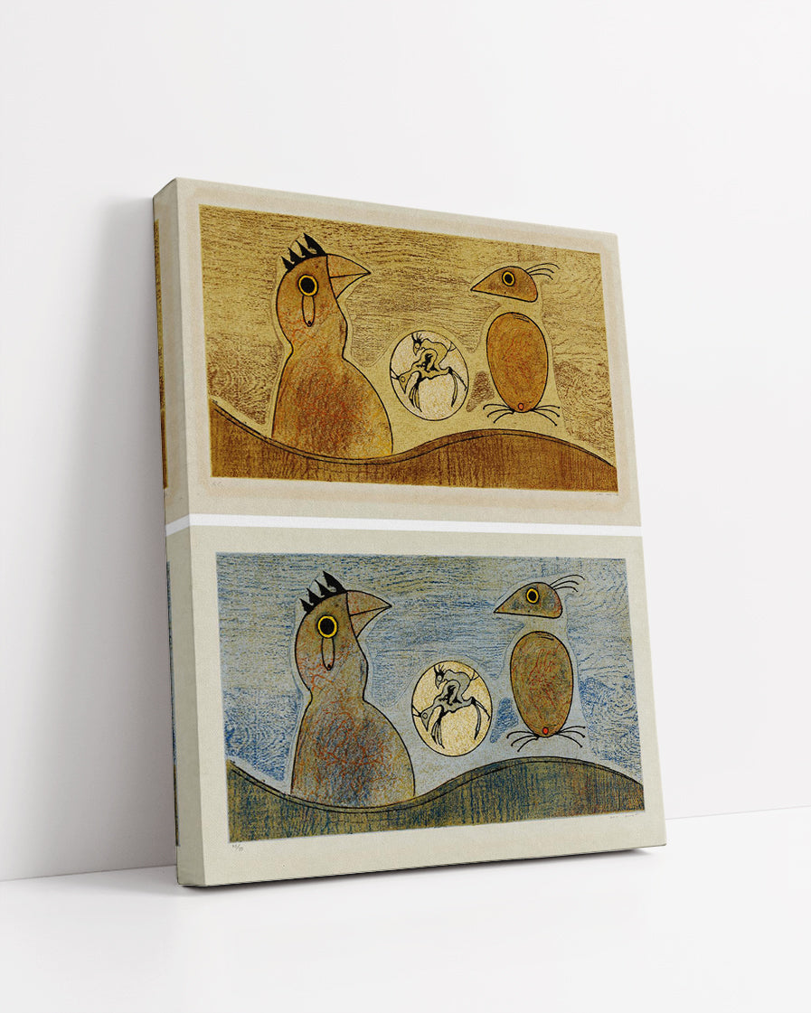 Zwei Vogel two plates by Max Ernst