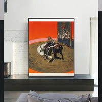 three studies of the male back by Francis Bacon