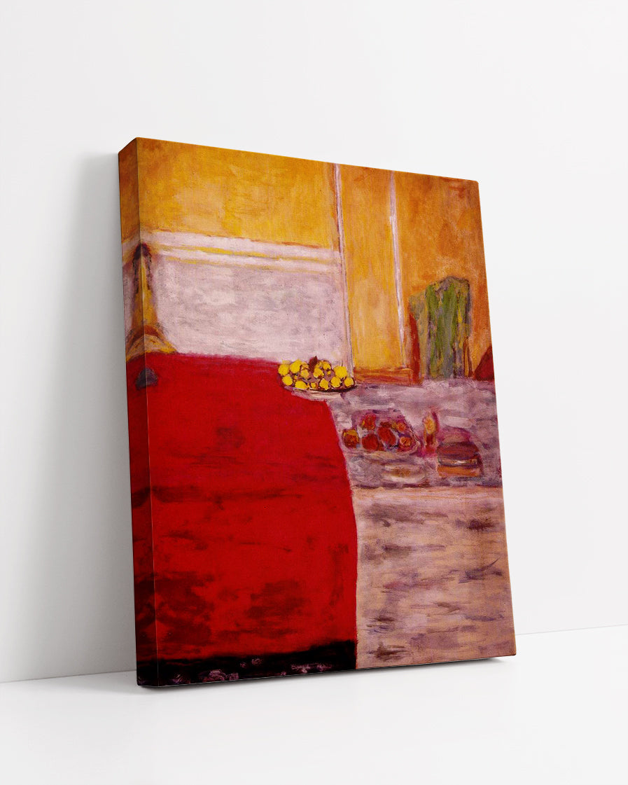 fruit-on-the-red-carpet by Pierre Bonnard