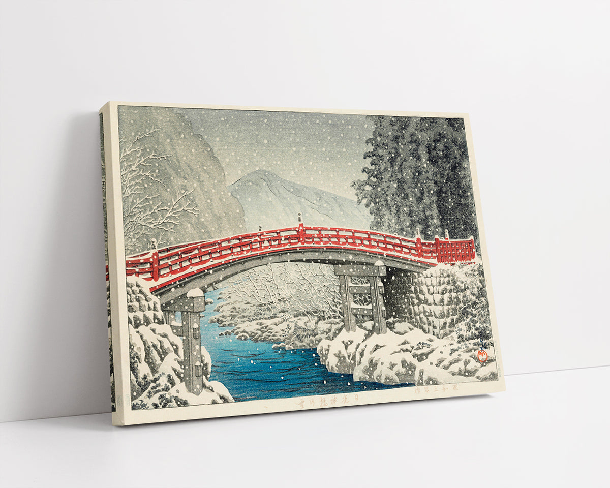 snow_at_kamibashi_bridge_in_nikko124334 by Kawase Hasui