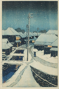 yuki_ni_kure_no_terashima_mura062227 by Kawase Hasui