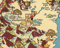 Vermont Funny Vintage Map