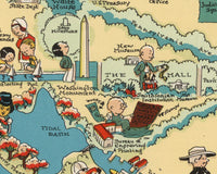 District of Columbia Funny Vintage Map
