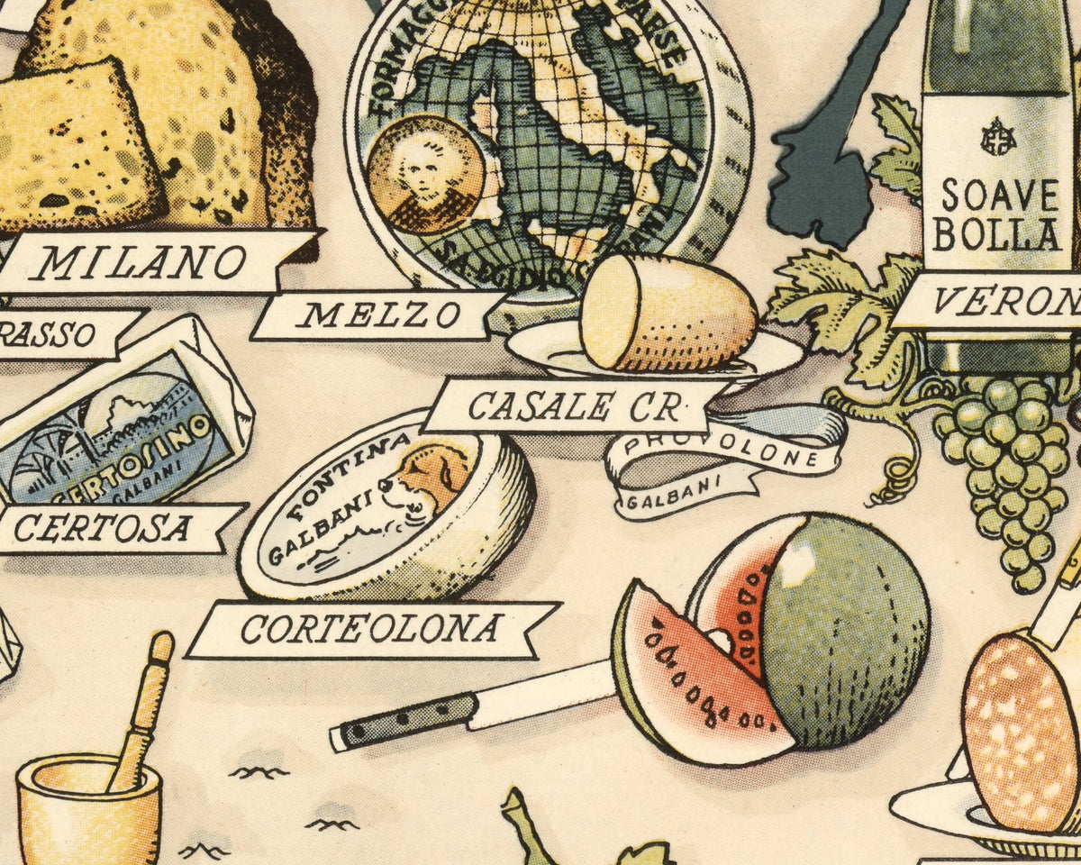 Gastronomic Map of Italy 1949