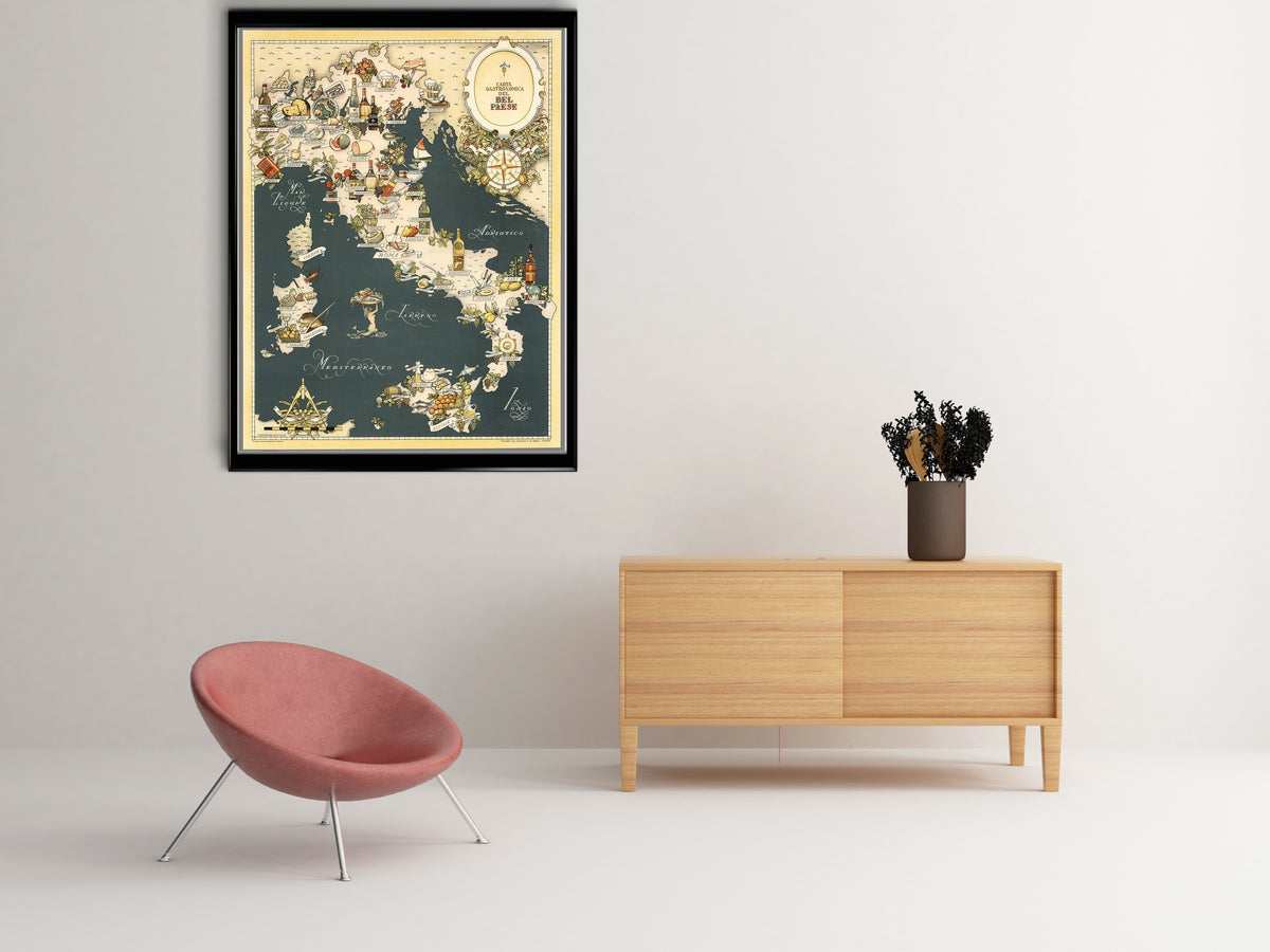 Gastronomic Map of Italy 1949