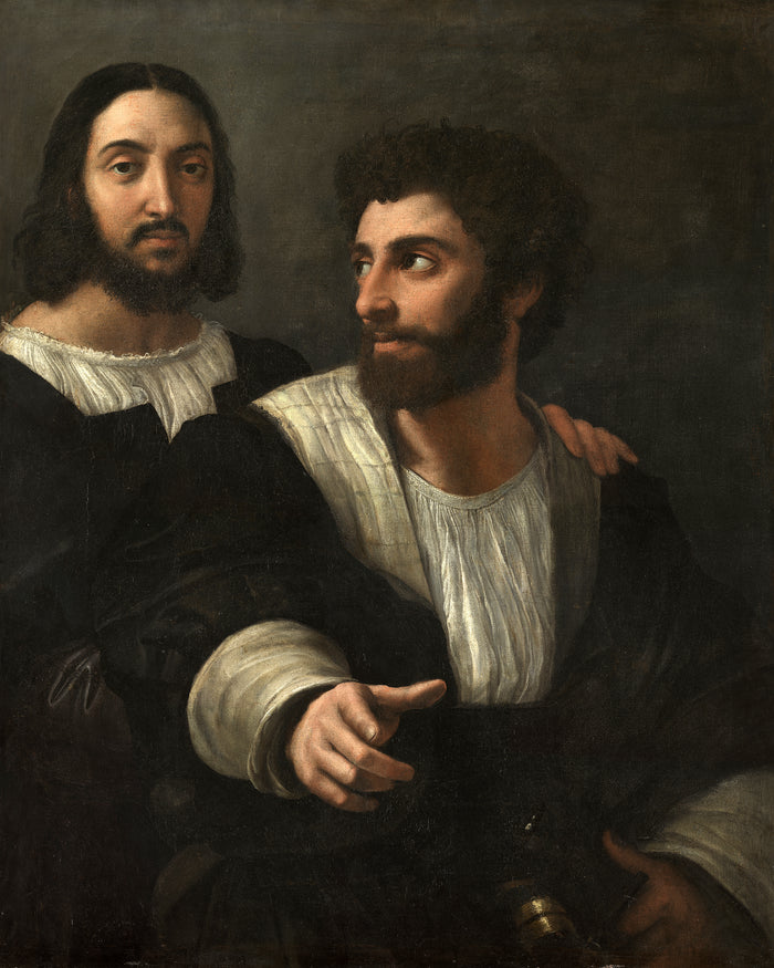 Self-Portrait with a Friend (Double Portrait)-Raphael
