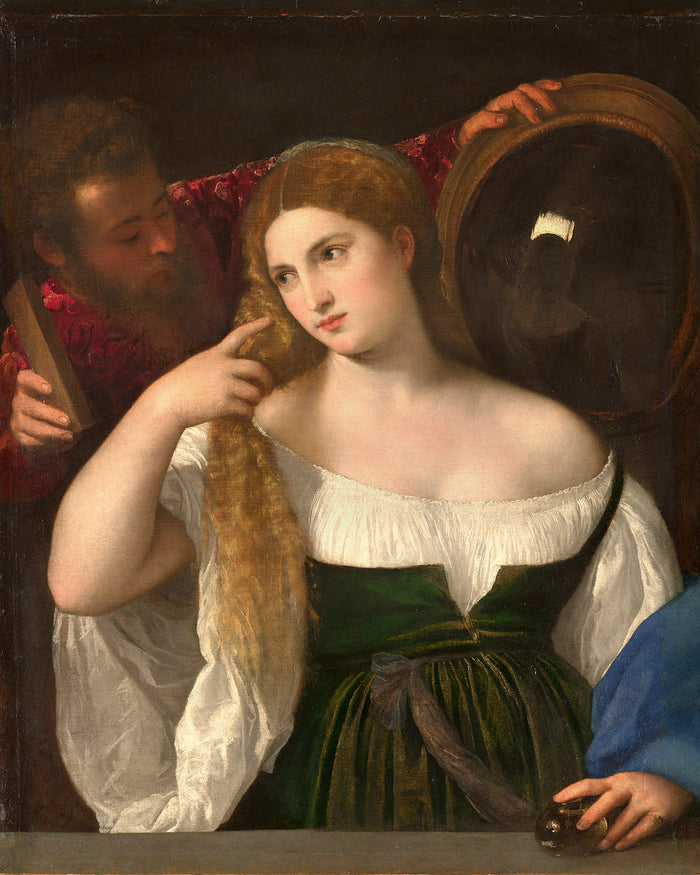 Woman with a Mirror 1515 by Titian