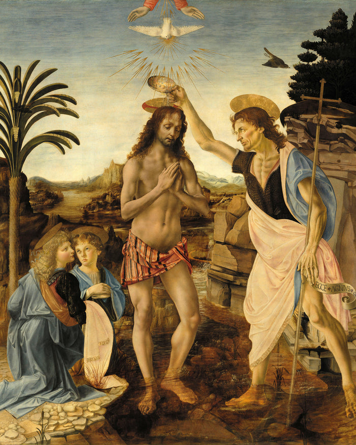 The Baptism of Christ (Verrocchio and Leonardo)