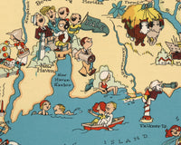 Connecticut Funny Vintage Map
