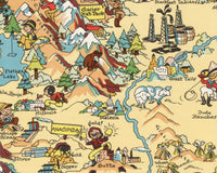 Montana Funny Vintage Map